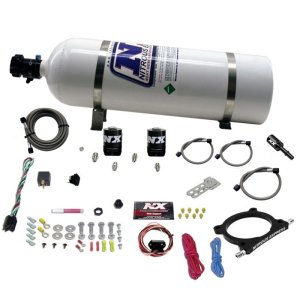Ford Mustang Nitrous Oxide Injection System Kit - Nitrous Express - High Output Plate Kit (50-250HP) w/15lb Bottle - `11-`15